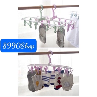 Móc Treo Đồ 12 Kẹp Nhỏ Gọn Tiện Ích