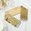 GAVESTO Sequin Thắt lưng đàn hồi rộng dành cho nữ Cinch Váy nữ thường ngày Cummerbands