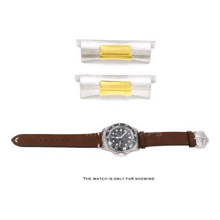 Cho 20mm Rolex Submariner Daytona GMT Bạc Hoa Hồng Vàng Chắc Chắn Cong Kết Thúc Liên Kết Endlink Dây Đồng Hồ Cao Su Da