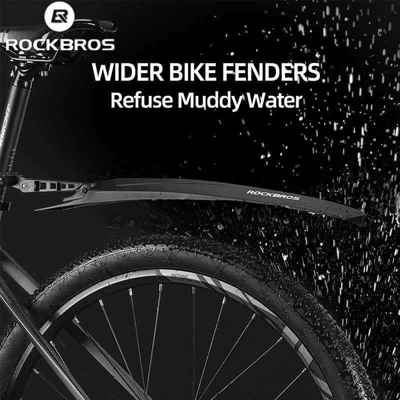 ROCKBROS Fender Mtb Cao Su Mềm MTB Xe Đạp Xe Đạp Mở Rộng Phía Trước Phía Sau Chắn Bùn Điều Chỉnh Mọi Góc Xe Đạp Phụ Kiện
