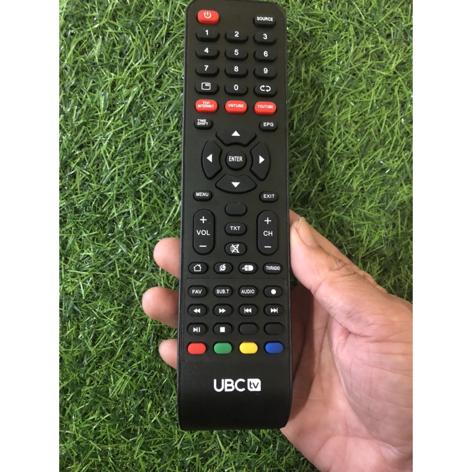 Điều khiển tivi UBC chính hãng smart internet 3 nút đỏ TIVIINTERNET VNTUBE YOUTUBE chất lượng thay thế khiển zin
