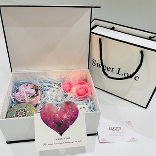 Hộp quà kèm nến thơm sang trọng lãng mạn, combo hộp quà, hộp quà valentine