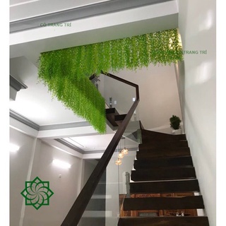 Dây lá giả - dây cúc tần giả (1m) cao cấp decor, trang trí nhà cửa, cửa tiệm, ban công...