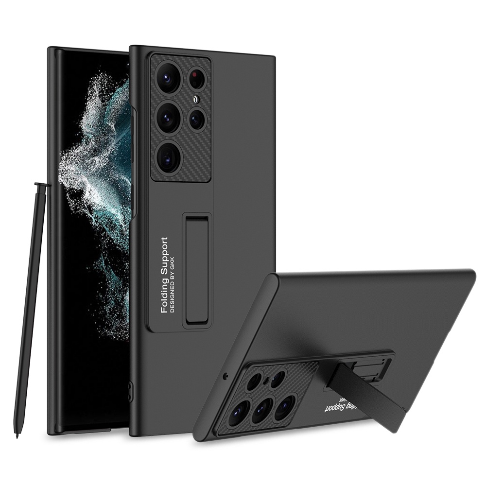 Dành Cho Samsung Galaxy S22 Ultra S24 S22 Plus S23 Ultra Ốp Lưng Từ Chân Đế Bằng Sợi Carbon Cứng Bảo Vệ Camera Vỏ Điện Thoại S21 Ốp Lưng Chống Sốc
