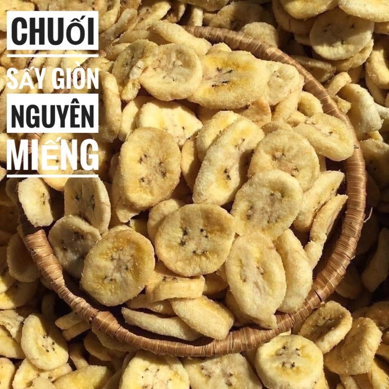 Chuối cau sấy giòn - 500g - [ FREE SHIP XTRA] -Hàng ngon nhà làm [handmade]