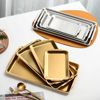 Khay Chữ Nhật 22*14cm Inox 304 Siêu Dày (bao test nam châm)
