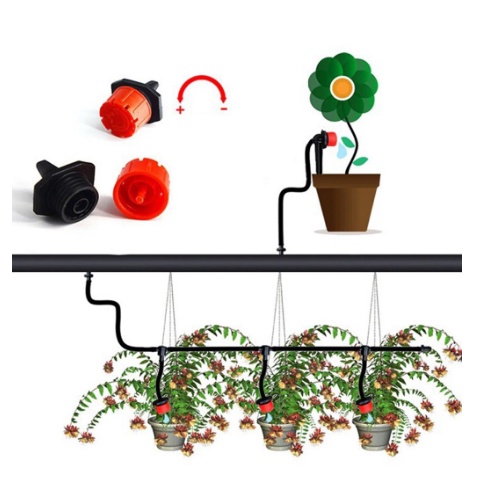 10 cái [ 10 cái ] Béc tưới nhỏ giọt 8 tia que cắm 18cm liền loại tốt, điều chỉnh được lưu lượng nước và bán kính