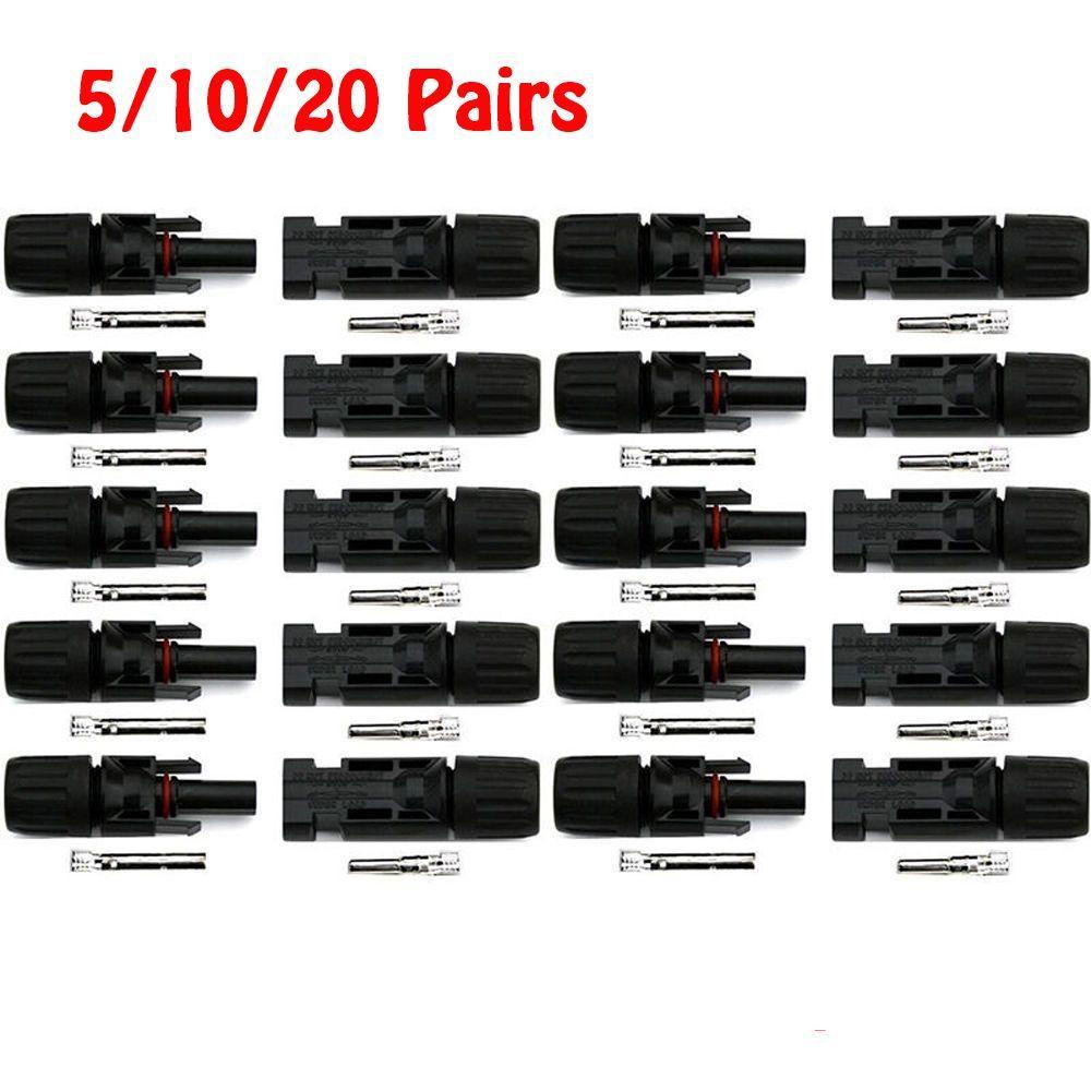 YUJUNI 5 / 10 / 20 Cặp MC4 30A Adapter Chống Thấm Nước Nam Nữ