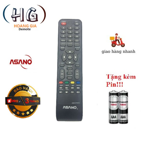 REMOTE ĐIỀU KHIỂN TIVI ASANO LED ( LED 2200-EP00AS ) | Shopee Việt Nam