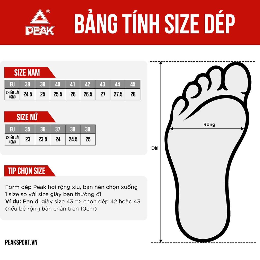 Mô tả Dép quai ngang nam PEAK Taichi Slippers E92037L ET32027L E11937L - 9
