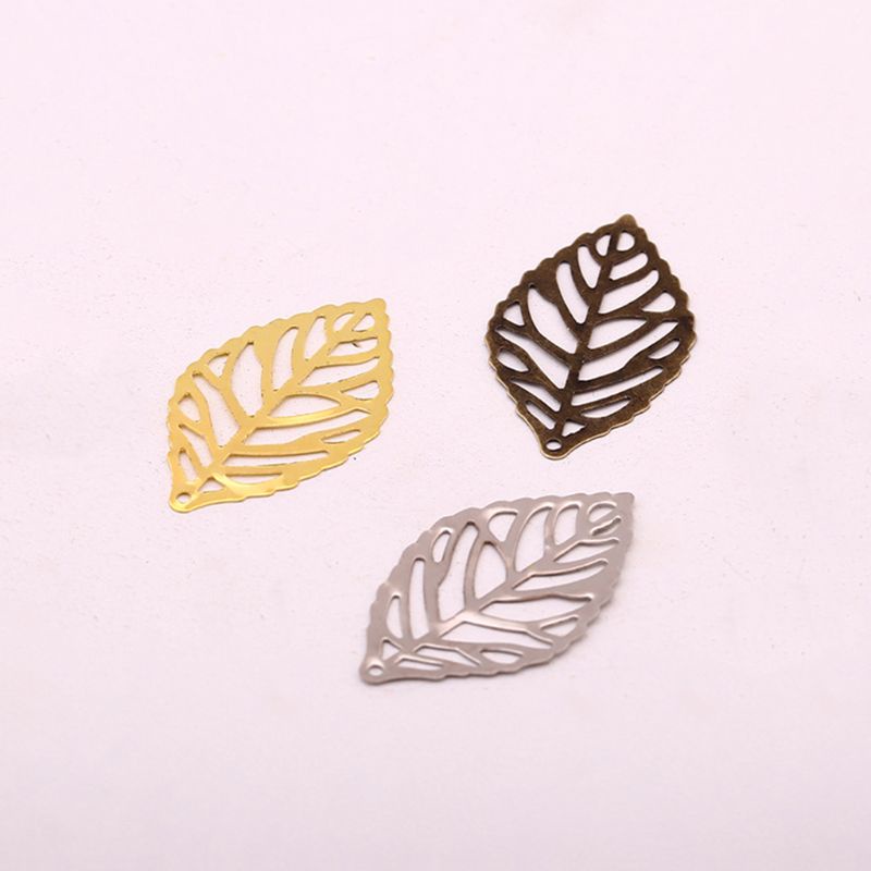[SUIT] 100 Chiếc Mặt Dây Chuyền Khung Lá Rỗng Cài Đế Cabochon Cho Khung Chìa Khóa Mặt Dây Chuyền Viền Cài Đặt DIY Nhựa UV Quyến Rũ