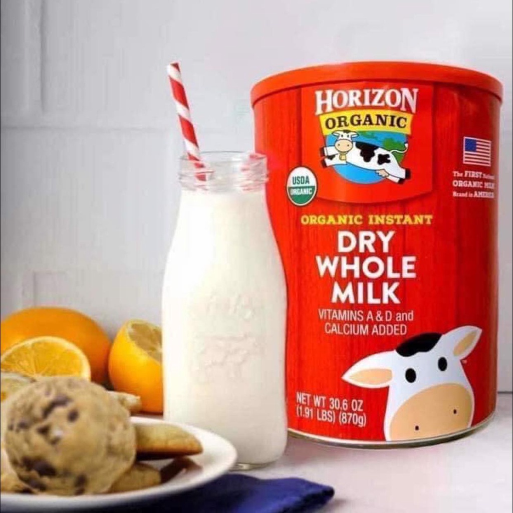 Sữa Horizon Organic Dry Whole Milk - Sữa tươi dạng bột hữu cơ Organic Horizon 870gr