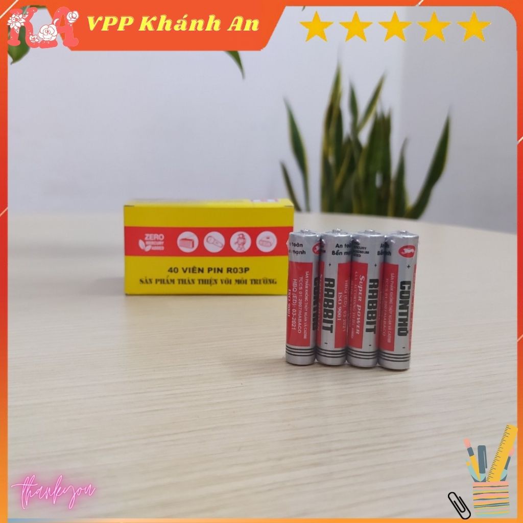 Pin đũa con thỏ AAA(vỉ 4 viên) | Shopee Việt Nam