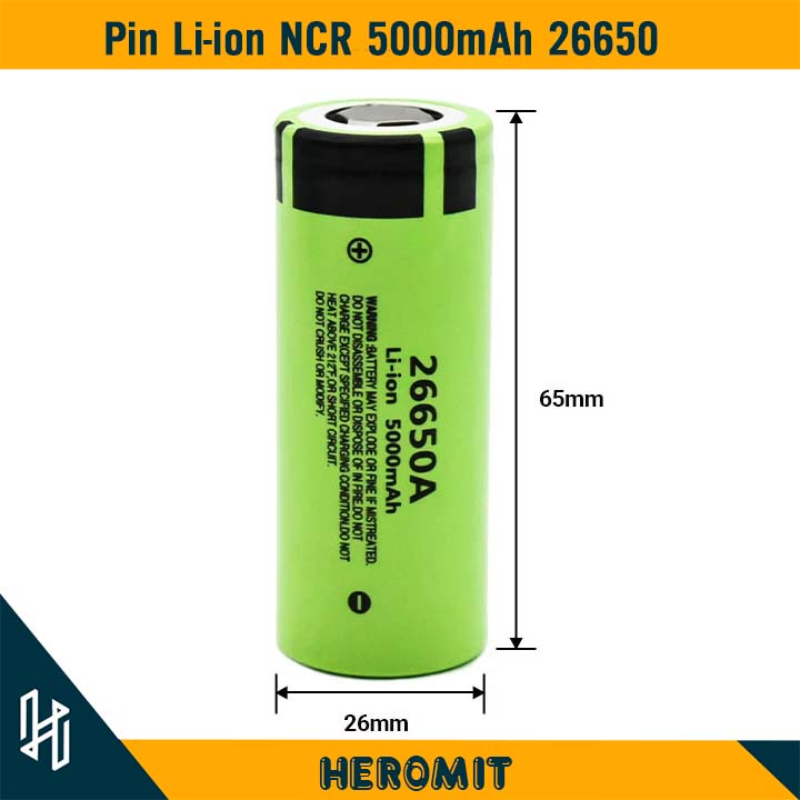 Pin 26650, 5000mAh 3,7V pin máy khoan, sạc dự phòng. | Shopee Việt Nam