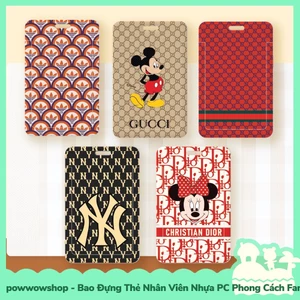 Bao Đựng Thẻ Nhân Viên Nhựa PC Phong Cách Famous Brand X Nhân Vật Hoạt Hình Hoạ Tiết Cổ Điển