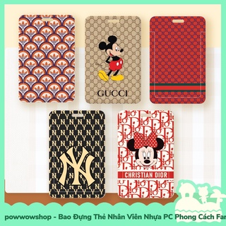 [Sẵn VN - Hỏa Tốc] Bao Đựng Thẻ Nhân Viên Nhựa PC Phong Cách Famous Brand X Nhân Vật Hoạt Hình Hoạ Tiết Cổ Điển