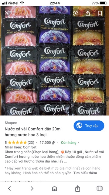 Combo 6 dây comfort đủ mùi