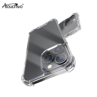 Ốp lưng ATOUCHBO viền mềm lưng kính trong chống sốc cho Iphone 13/13pro/13promax