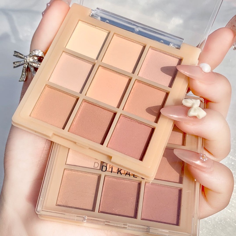 (Hàng Mới Về) Bảng Phấn Mắt Dikalu Coco Venus 9 Màu Lì Lấp Lánh Trang Điểm Đa Năng má hồng phấn mắt tutu mĩ phẩm nội địa