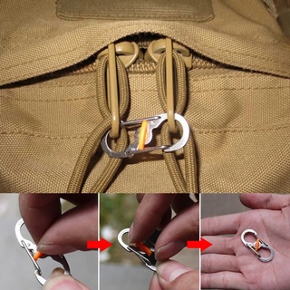 Móc Khóa Chữ S Bằng Hợp Kim Nhôm Chống Trộm Tiện Dụng Khi Đi Cắm Trại