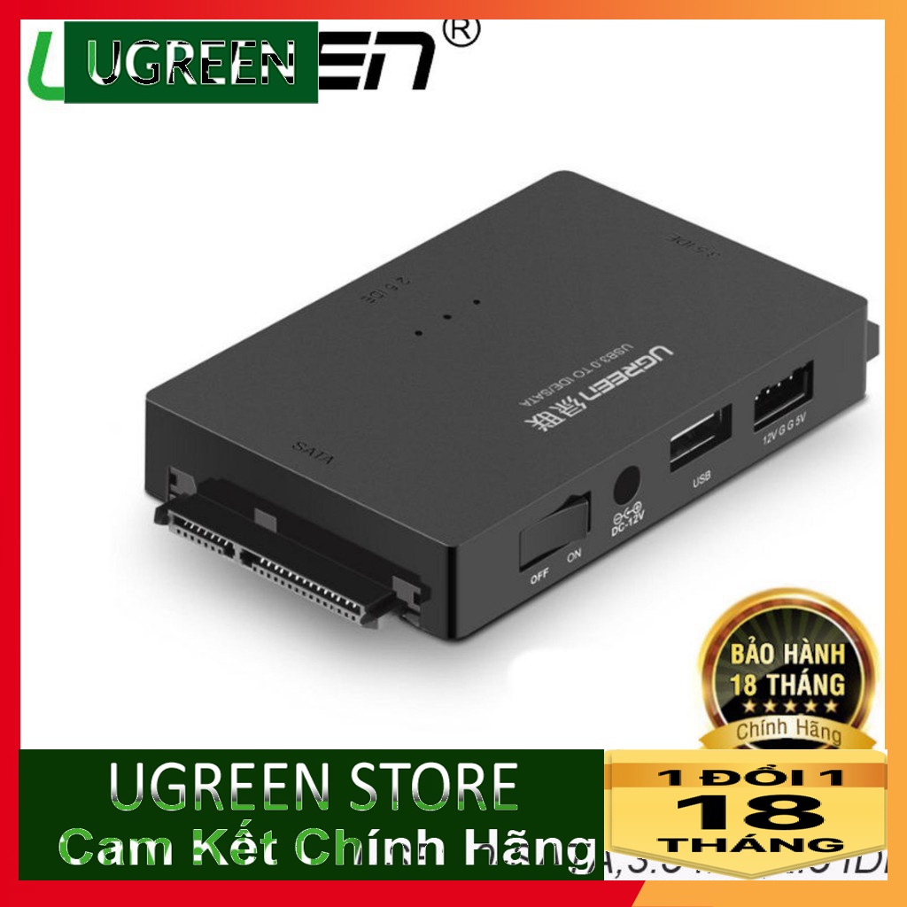 Bộ chuyển đổi USB 3.0 to SATA/IDE Ugreen 30353 US160 Đầu đọc ổ cứng cao ...