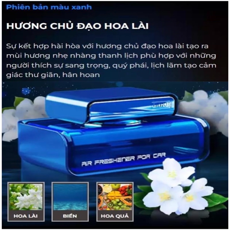 Nước hoa dầu thơm ô tô cao cấp DUKE chiết xuất hoàn toàn từ thiên nhiên khử mùi chống say xe