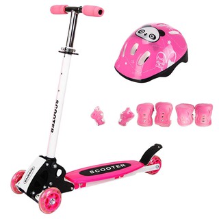 Bộ Xe Trượt Scooter 3 Bánh Tự Điều Chỉnh Kiểu Mới Đại Nam Sport+ Kèm Bộ Bảo Hộ