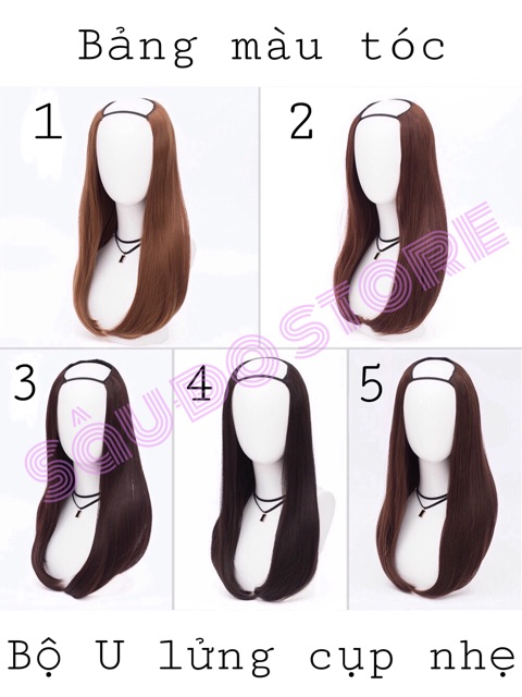 [HÀNG SIÊU CẤP] TÓC GIẢ KẸP U NỬA ĐẦU CỤP LỬNG LƯỚI HOA CAO CẤP
