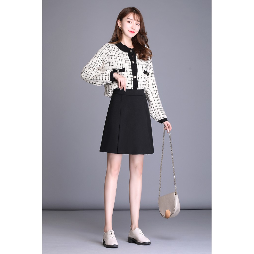 Nhiều size || Chân váy nữ dáng A phối ly duyên dáng có big size