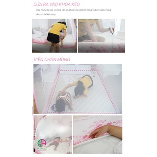 [ BIG SALE ] Màn chụp tự bung đỉnh vuông CHÂN VỀN cao cấp CƯỜNG AN - Loại màn chụp tốt nhất hiện nay