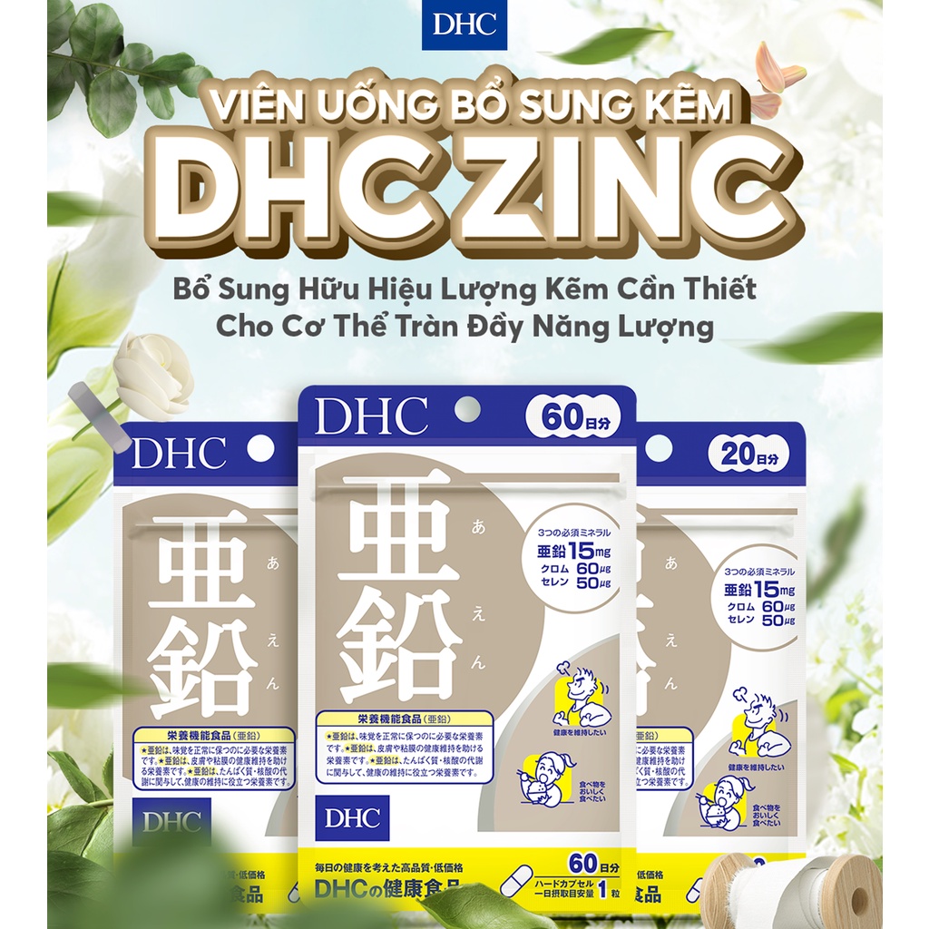 Ảnh Viên Uống Bổ Sung Kẽm DHC Cải Thiện Hệ Miễn Dịch Zinc 15 Ngày - 30 Ngày 2