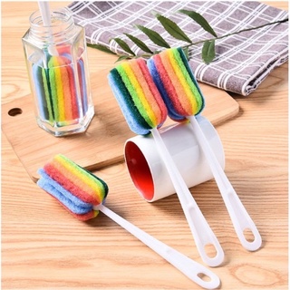 Cây Cọ Rửa Cốc Chén Bình Sữa Cọ Ly  Xốp 7 Màu Siêu Hót Hít Cam Homeware
