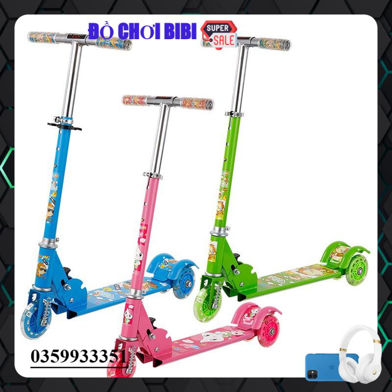 xe truot scooter xe scoter 3 banh phat sang thich hop cho cac be tu 2 tuoi tro len xe can bang an toan cho be yeu