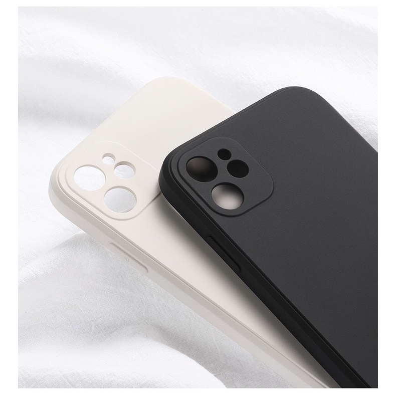 Ốp lưng cao su dẻo trắng sữa cạnh vuông cho iphone 7/7plus/8/8plus/x/xr/xs/11/12/13/pro/max/plus/promax