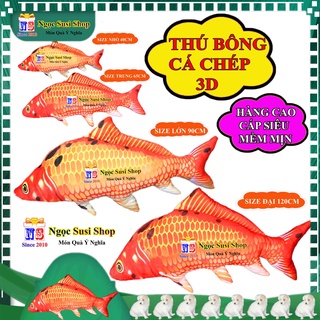 [CAO CẤP] GẤU BÔNG CON CÁ CHÉP 3D SIÊU TO DÀI KHỔNG LỒ SIÊU MỀM MỊN ÔM NGỦ - GỐI ÔM HÌNH CON CÁ CHÉP SIÊU ĐẸP