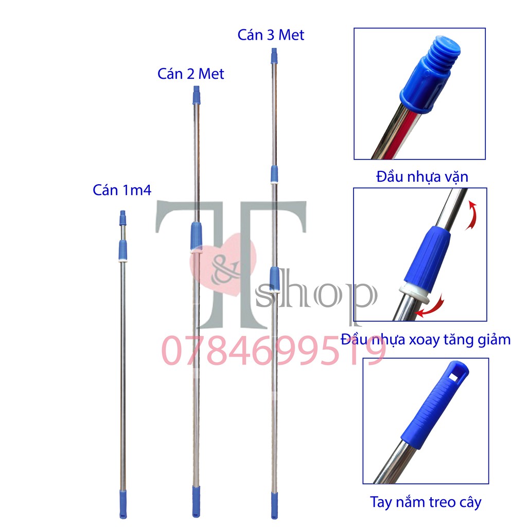 Cây Cán Inox Thay Thế Homeinno Cán Rút tăng đơ dài 1m4/2m/3m | Shopee ...