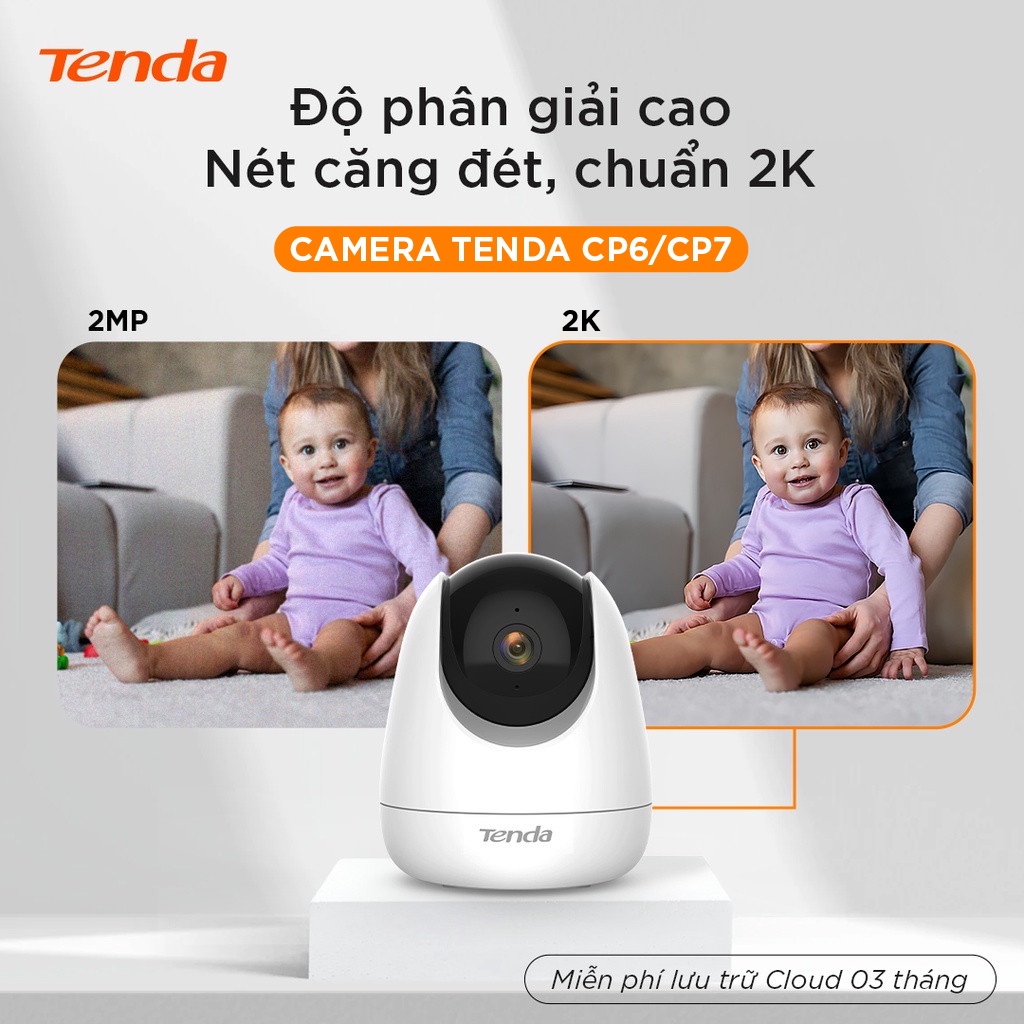 Mô tả Camera Wifi Tenda Trong Nhà CP3/RP3/RP7 FHD 1080P/2MP/3MP/5MP/2K Quay Quét 360°, Đàm Thoại 2 Chiều - 9