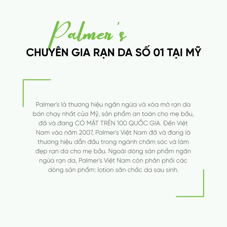 Lotion Palmer's ngăn ngừa rạn da