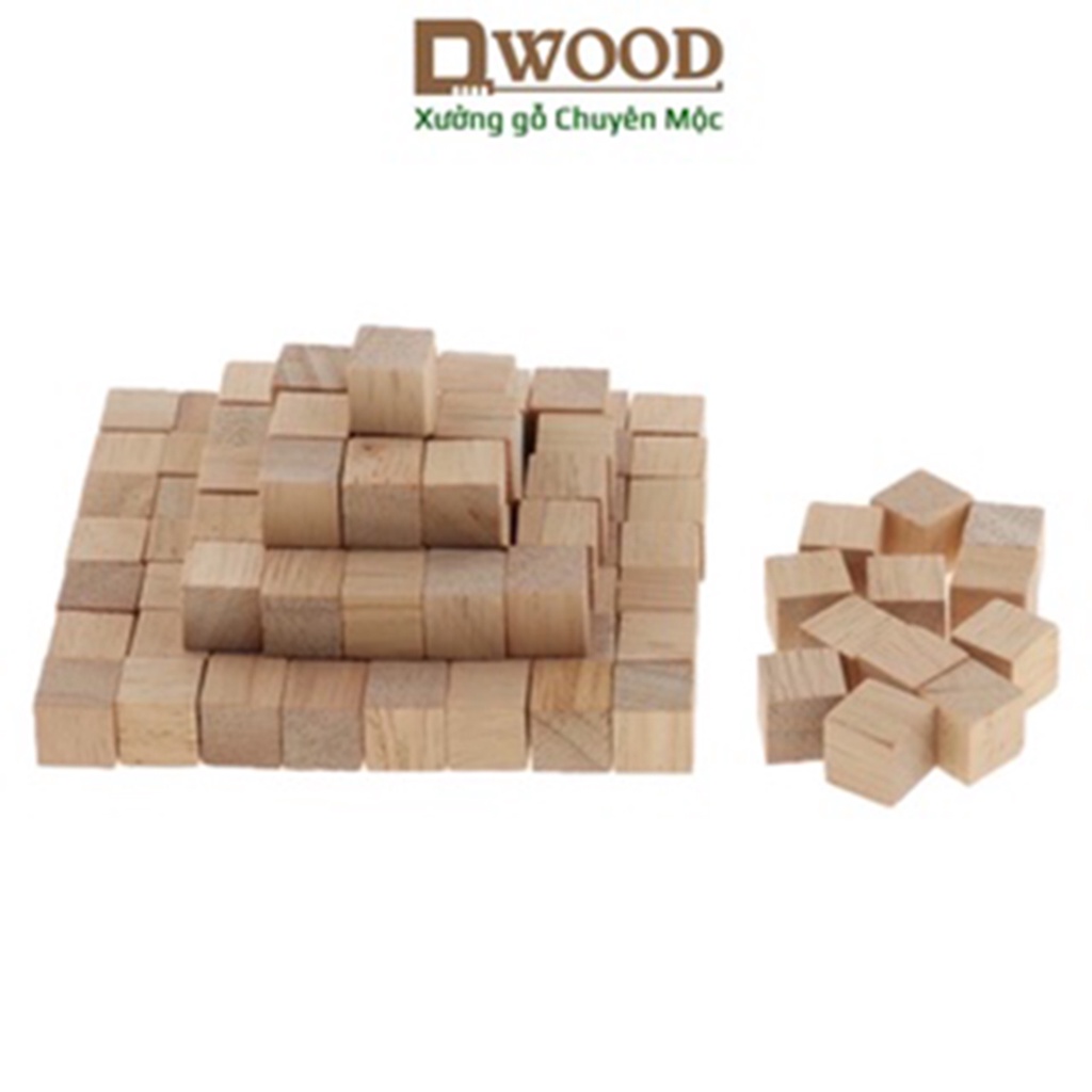 Ảnh Khối gỗ vuông 5cm đã xử lý bề mặt đẹp Dwood 1