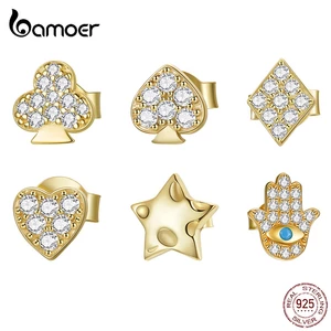 1 Cái) Bông Tai bamoer bạc 925 Nhiều Kiểu Dáng Cho Nữ
