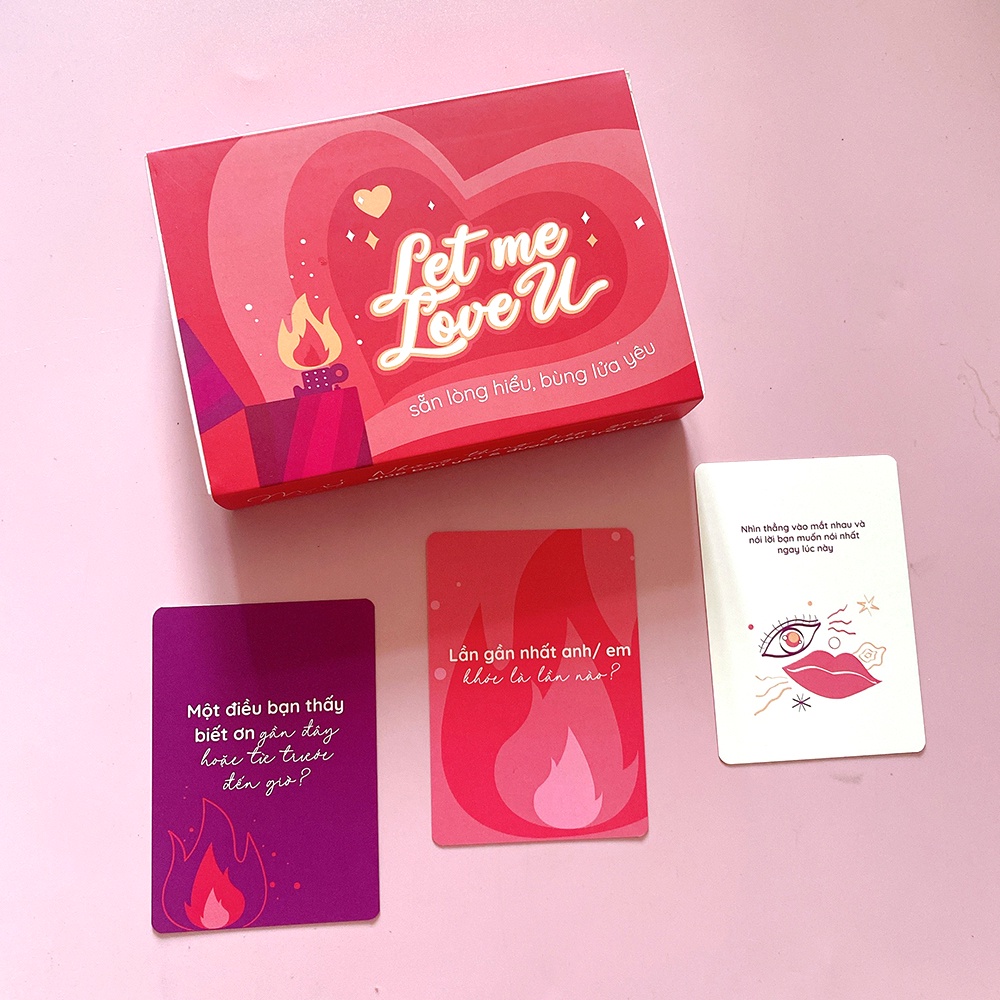 Bộ Bài Cặp Đôi Tình Yêu Let Me Love You 66 Lá Bài Dành Cho Cặp Đôi Mới Yêu  Đang Trong Giai Đoạn Tìm Hiểu Crush Tình Cảm | Shopee Việt Nam