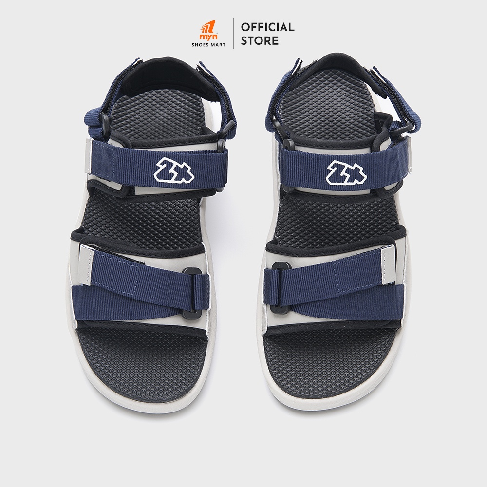 Mô tả Giày Sandal Nam nữ 2 quai ZX 2822 Navy Grey bản to phối quai dán chéo quai sau tháo rời có đệm gót đế EVA phylon mới - 3