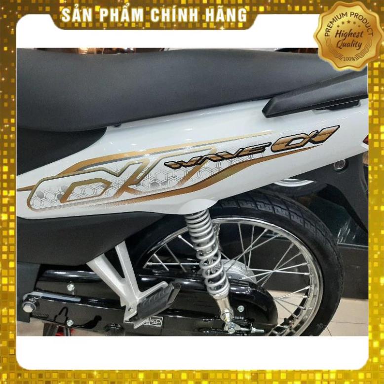 Tem yếm. tem ốp sườn wave anpha 110 trắng đen 2020-2021 chính hãng ...