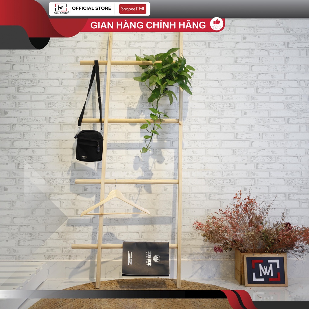 Thang gỗ trang trí phong cách hàn quốc B Towel Ladder - thương hiệu MW FURNITURE - Nội thất trang trí