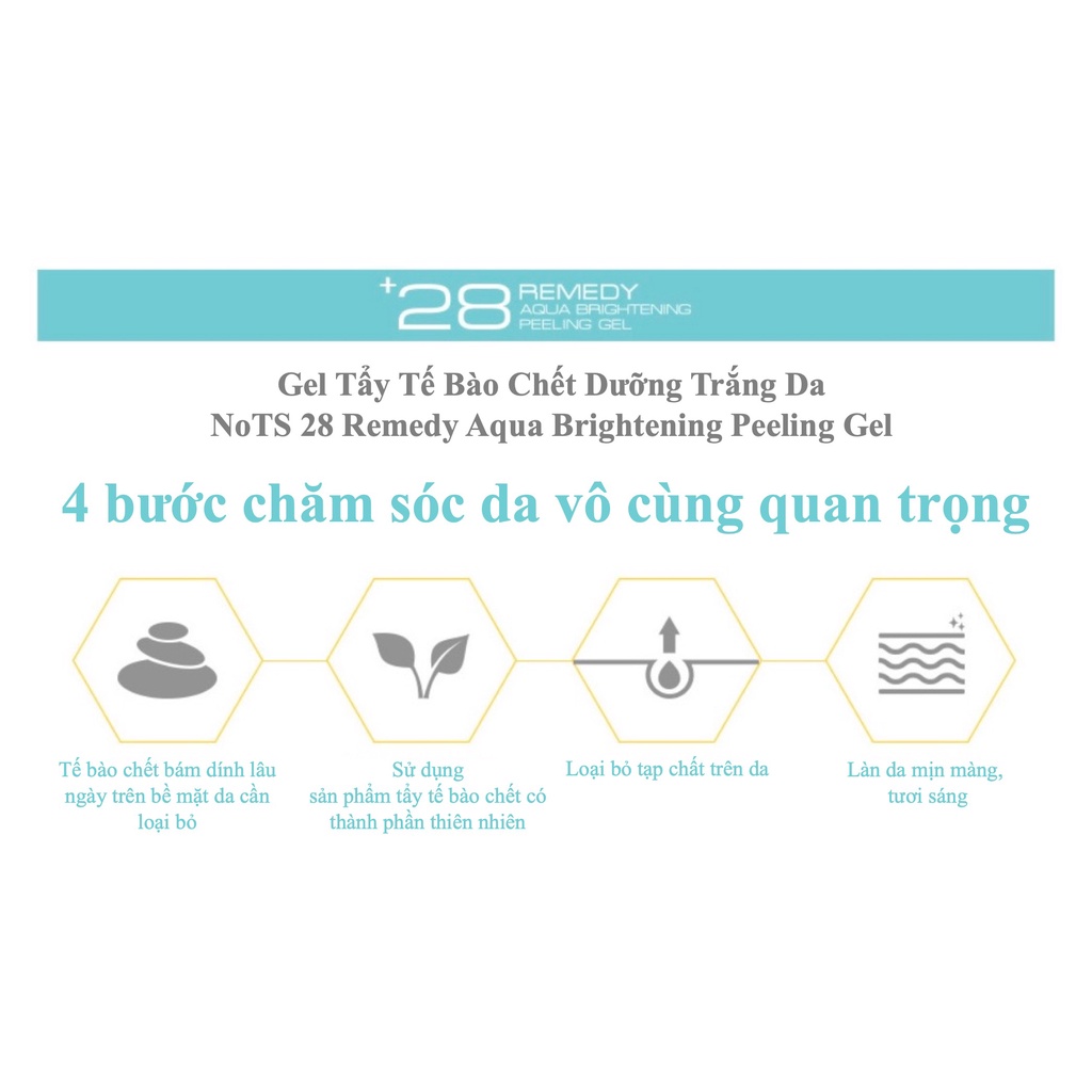 Gel Tẩy Tế Bào Chết NoTS 28Remedy Aqua Brightening Peeling Gel 100ml