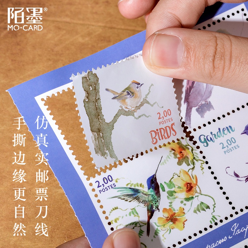 Tấm sticker tem retro sinh động HD173 - K70 DIY Crafts, Scrapbook, Journal, Diary, Planner
