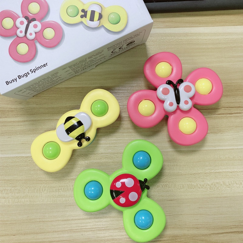 Set 3 Đồ Chơi Con Quay Spinner Con Quay Gắn Tường Chong Chóng Dính Tường Lục Lạc Âm Thanh Vui Nhộn-Đồ Chơi Cho Bé PUKAPI