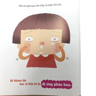 Sách Ehon Nhật Bản Các bệnh thường gặp tập 3: Dị ứng là gì?