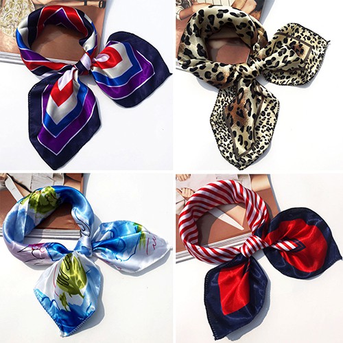 OneWorld @ Faux Silk Square Satin Soft Kerchief Stewardess Khăn quàng cổ Bandana