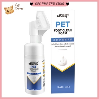 Bọt rửa chân cho chó mèo Borammy 150ml (Dụng cụ làm sạch bàn chân cho thú cưng)